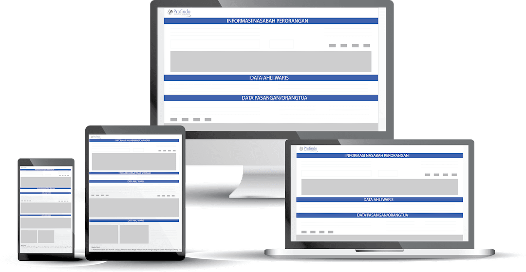 Pendaftaran online di berbagai perangkat